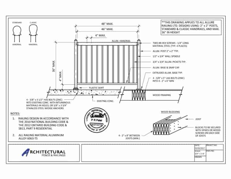 Downloads - Toronto Railings - We Manufacture & Install!